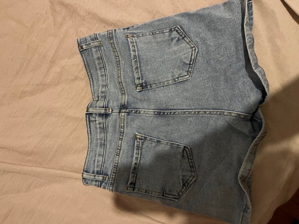 Düğmeli Bej Kadın Kot Pantolon - Görsel 2