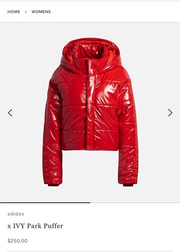 m Beden kırmızı Renk Adidas Ivy Park Mont