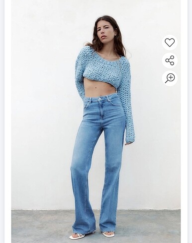 Zara İspanyol Paça Yüksel Bel Pantolon