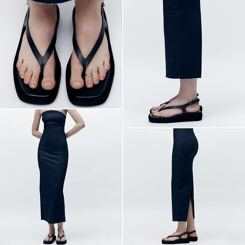 Zara Hakiki Deri Sandalet