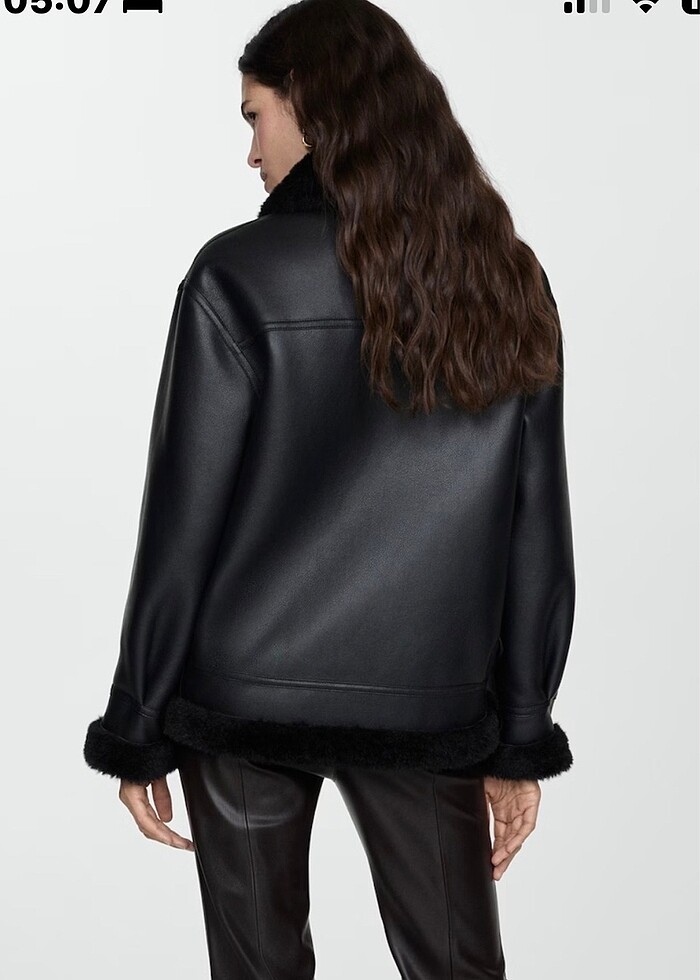 Mango İçi kürk mont - Görsel 2