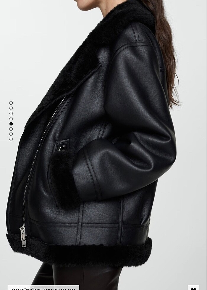 Mango İçi kürk mont - Görsel 3