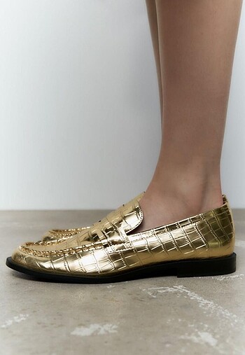 Zara Timsah Desen Loafer