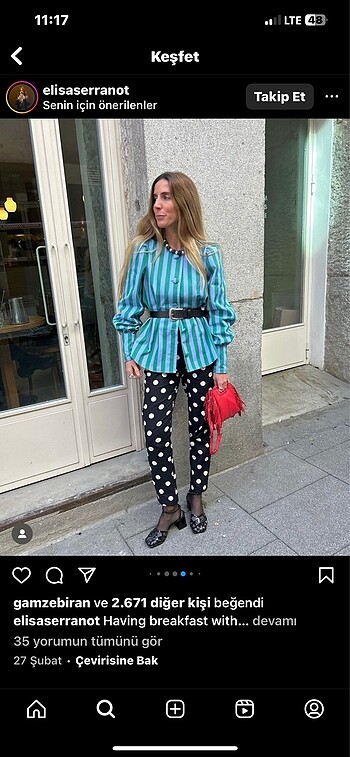 Zara Keten Karışımlı Puantiyeli Pantolon (7)
