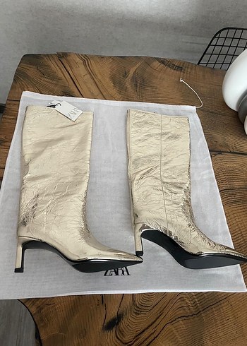 Zara Metalik Çizme - Görsel 5