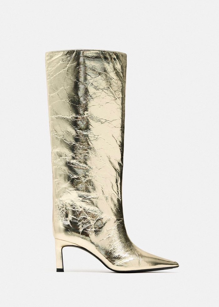 Zara Metalik Çizme - Görsel 2