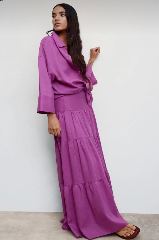 Mango Volanlı Uzun Etek - Görsel 5