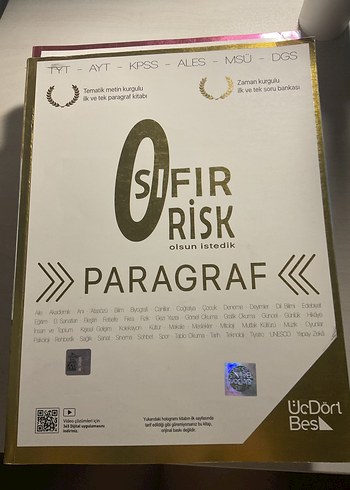 345 Sıfır Risk Paragraf Soru Bankası