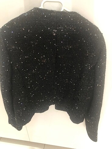 m Beden siyah Renk Zara Pullu dokulu blazer