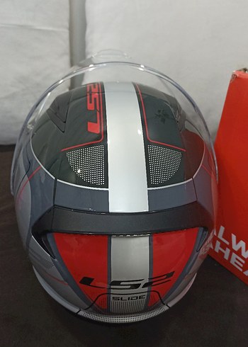 LS2 Rapid Slide Kask (Beyaz-Siyah-Kırmızı) - Görsel 4