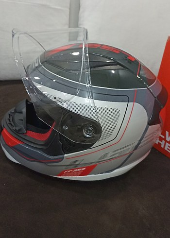 LS2 Rapid Slide Kask (Beyaz-Siyah-Kırmızı) - Görsel 3