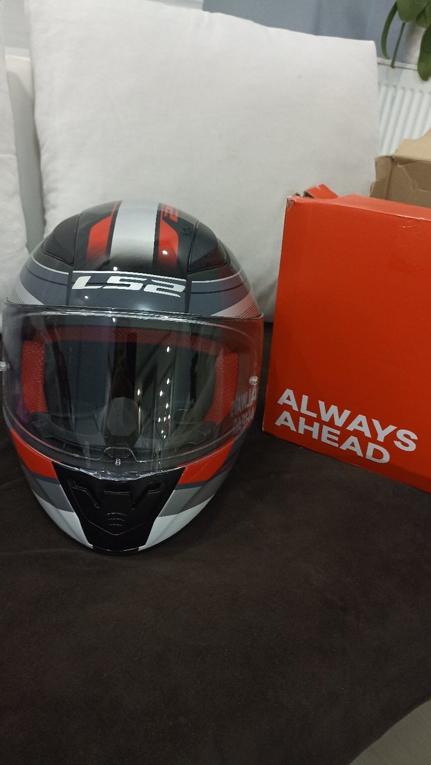 LS2 Rapid Slide Kask (Beyaz-Siyah-Kırmızı) - Görsel 5