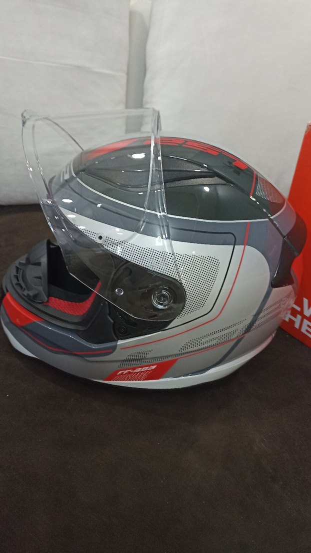 LS2 Rapid Slide Kask (Beyaz-Siyah-Kırmızı) - Görsel 3