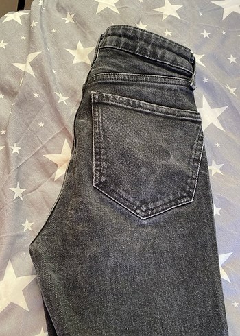 Zara Gri Kot Pantolon, Kemer Detaylı, Midi Boy