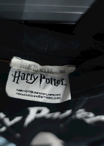 l Beden Siyah Harry Potter Baskılı Kapüşonlu Sweatshirt hoodie