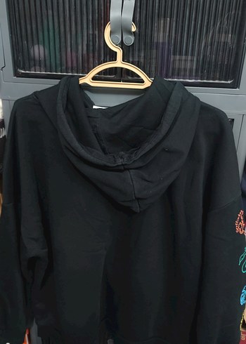 l Beden siyah Renk Siyah Harry Potter Baskılı Kapüşonlu Sweatshirt hoodie