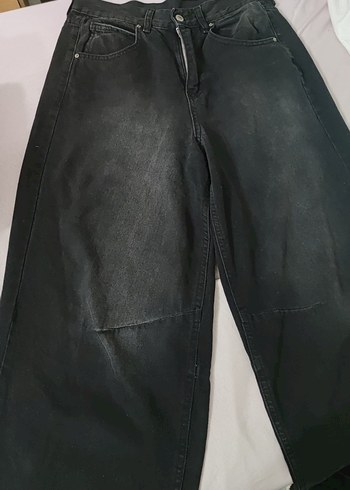 m Beden siyah Renk baggy kemerli jean