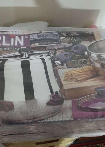 Gri ve Beyaz 2 Parça düdüklü Tencere Seti