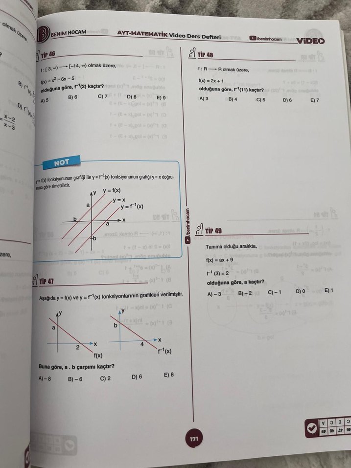 Benim Hocam 2021 AYT Matematik Video Ders Defteri - Görsel 2