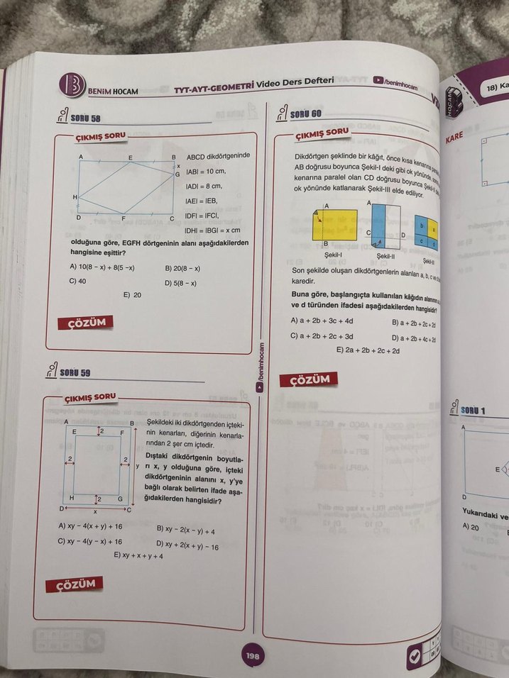 2021 Benim Hocam TYT-AYT Geometri Video Ders Defteri - Görsel 4