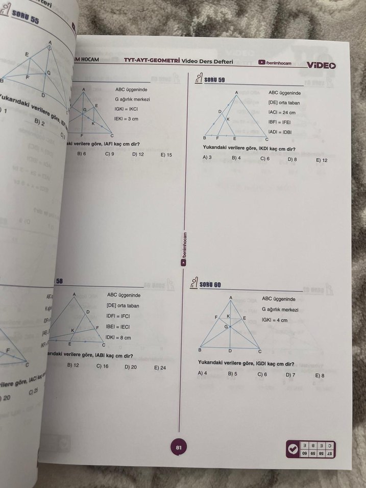 2021 Benim Hocam TYT-AYT Geometri Video Ders Defteri - Görsel 2