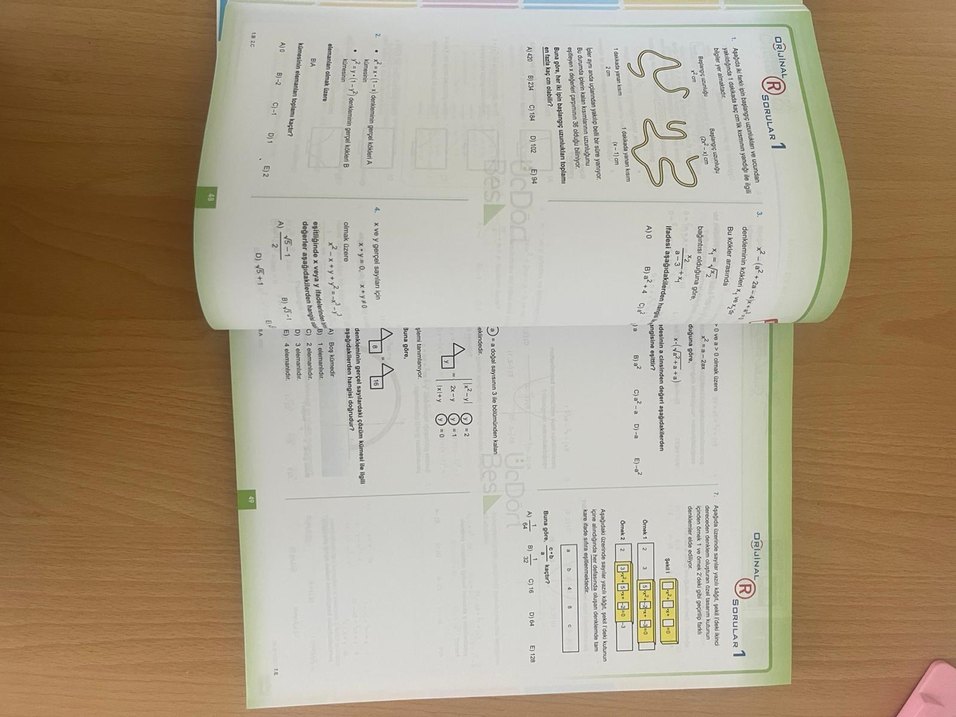 AYT Matematik Soru Bankası ÜÇDÖRTBEŞ YAYINLARI - Görsel 3