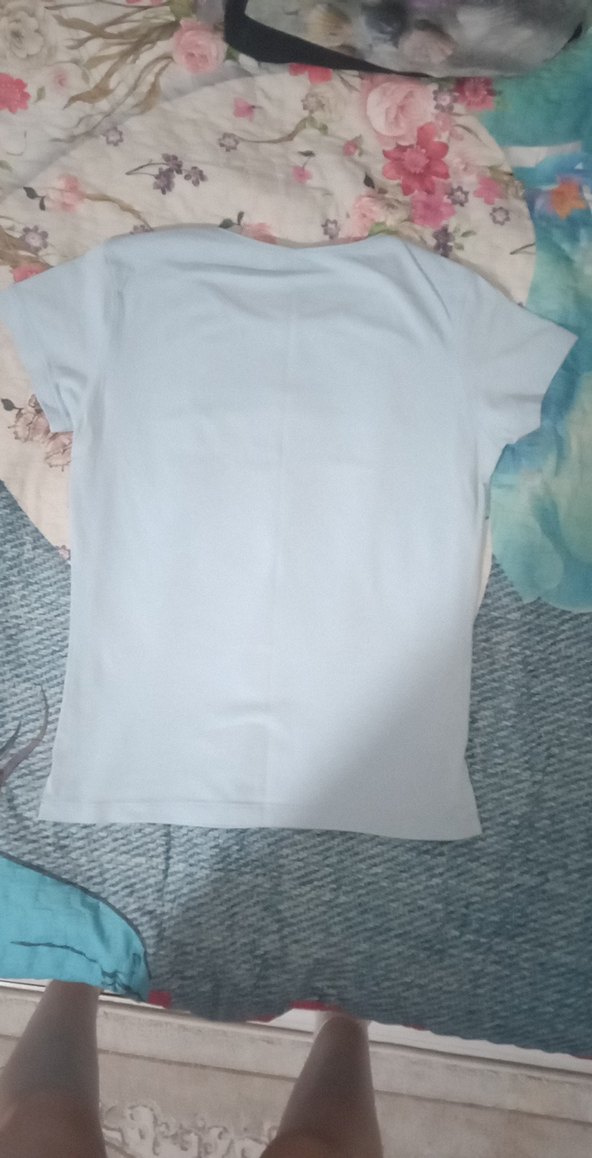 Bebe mavisi Kısa Kollu crop - Görsel 4