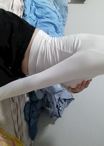 Beyaz  uzun kollu crop m beden - Görsel 3