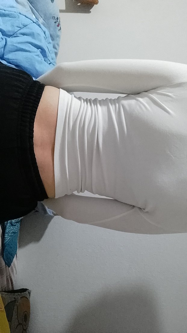 Beyaz  uzun kollu crop m beden - Görsel 4