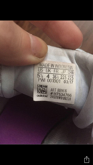 37 Beden Beyaz orijinal Adidas ayakkabı 