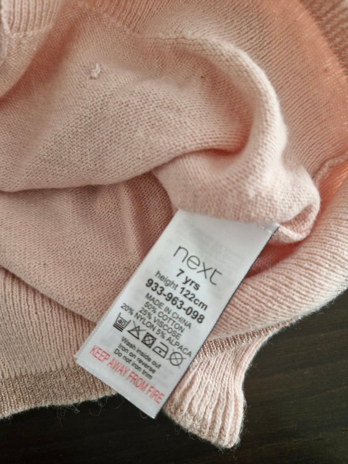 NEXT Düğmeli Nakışlı Pembe Çocuk Hırkası - Görsel 3