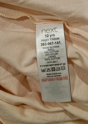 NEXT Pembe Nakışlı Kız Çocuk Elbisesi - Görsel 3