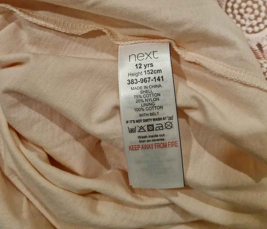 NEXT Pembe Nakışlı Kız Çocuk Elbisesi - Görsel 3