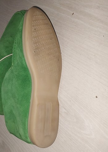 40 numara Kadın Yeşil Süet Ayakkabı - Görsel 6