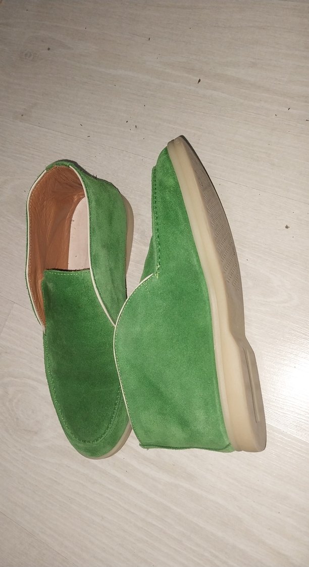 40 numara Kadın Yeşil Süet Ayakkabı - Görsel 3