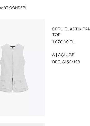 Zara cepli elastik Pamuklu top - Görsel 3