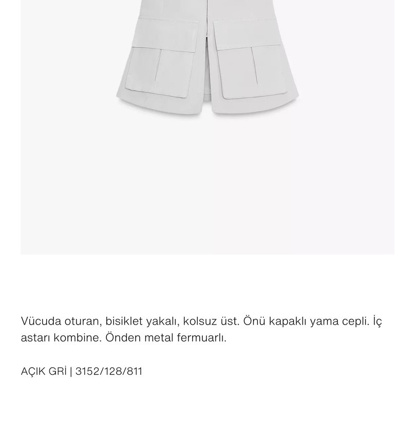 Zara cepli elastik Pamuklu top - Görsel 2