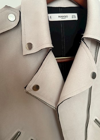 Mango Bej krem süet ceket - Görsel 2