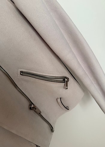 Mango Bej krem süet ceket - Görsel 6