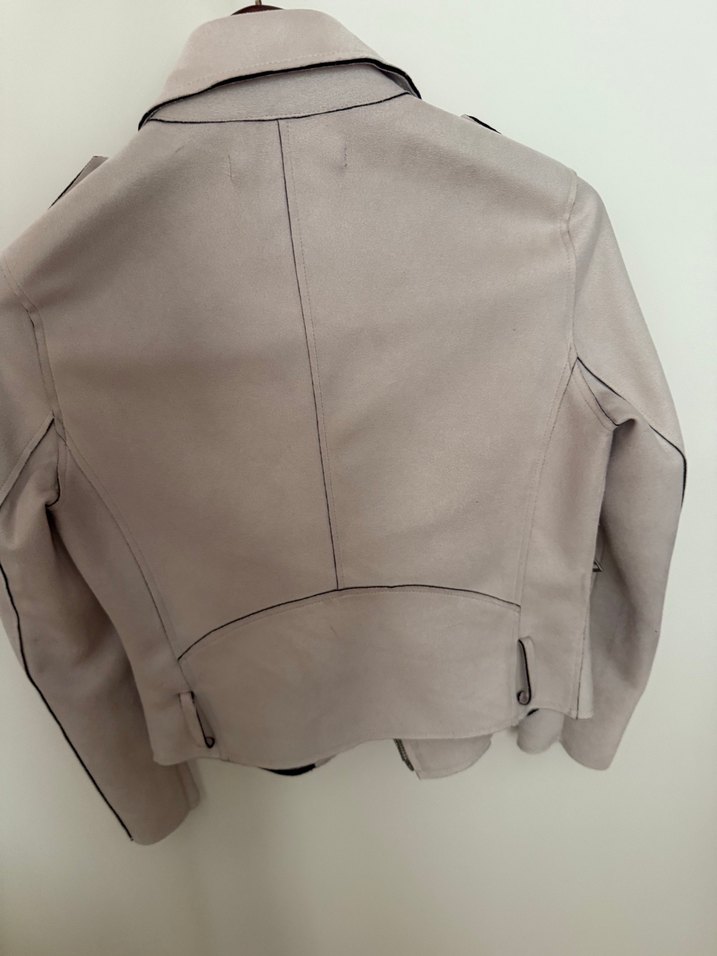 Mango Bej krem süet ceket - Görsel 3