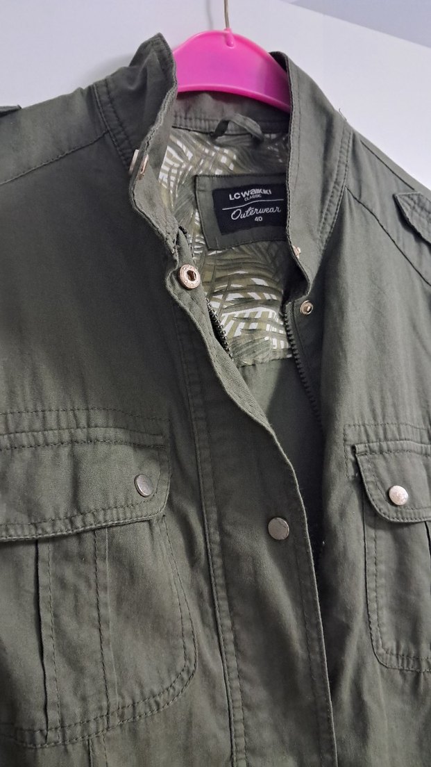 Kemerli Haki Kadın Ceket - Görsel 4