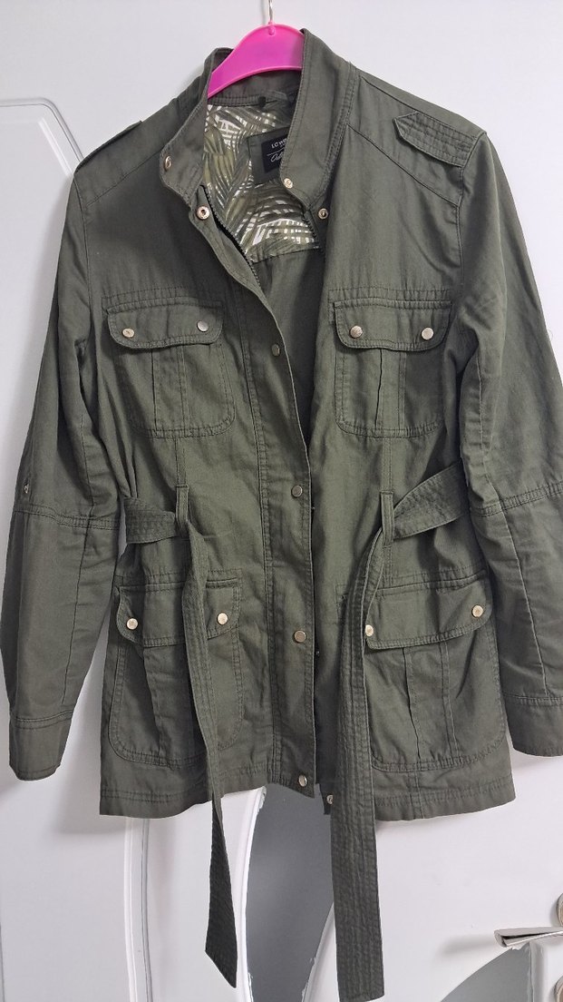 Kemerli Haki Kadın Ceket - Görsel 2