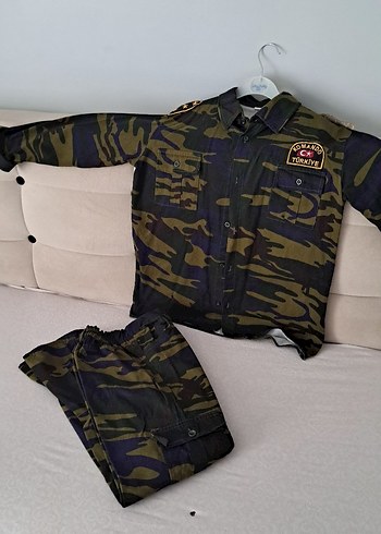 Erkek Çocuk Kamuflaj Desenli Takım - Görsel 3