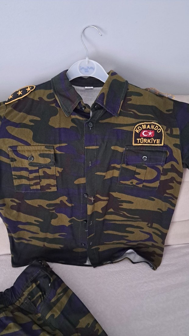 Erkek Çocuk Kamuflaj Desenli Takım - Görsel 2