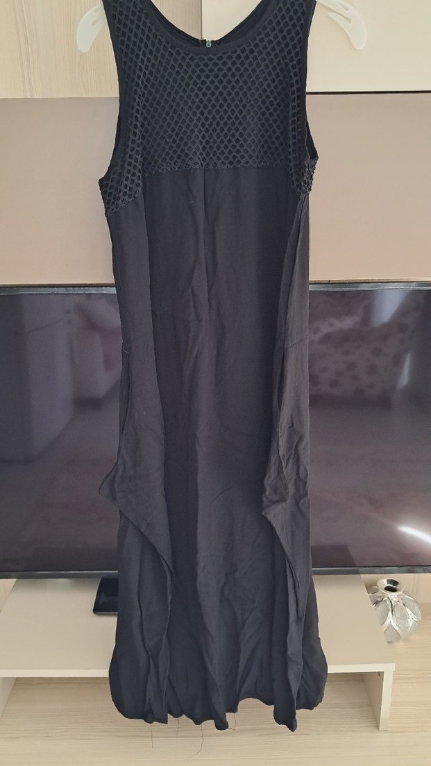 Kadın Siyah Midi Goth Elbise - Görsel 3