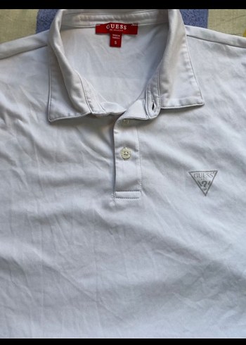 Guess Beyaz Erkek Kısa Kollu Polo Tişört - Görsel 3