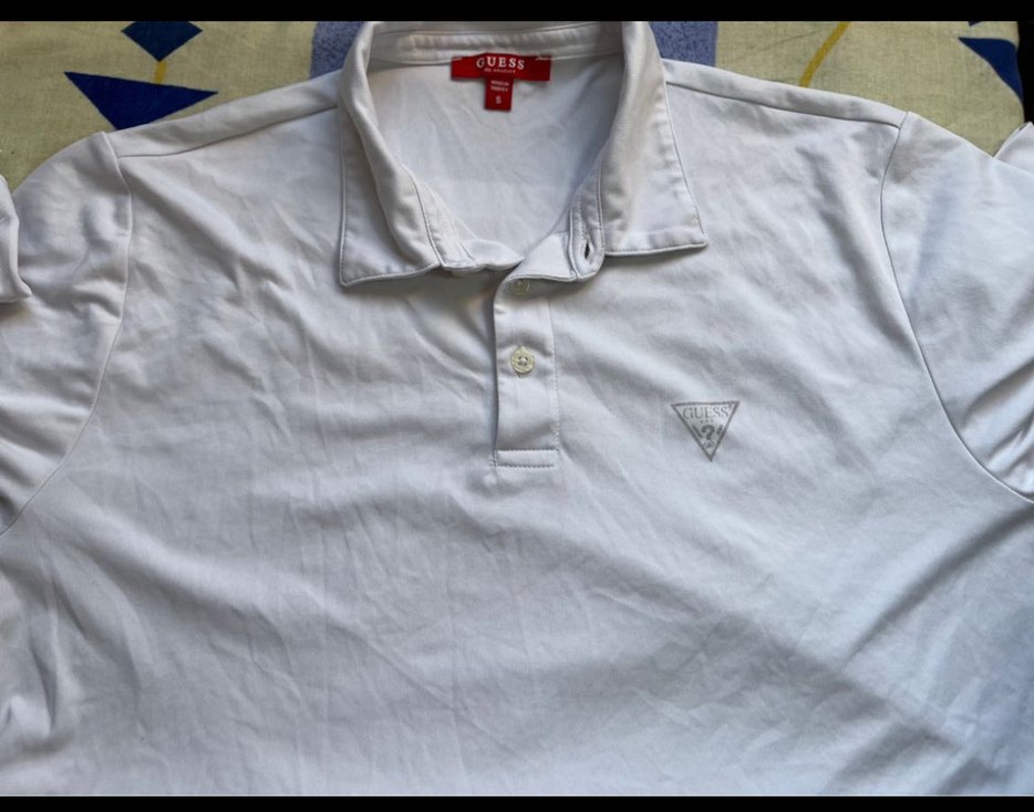 Guess Beyaz Erkek Kısa Kollu Polo Tişört - Görsel 3