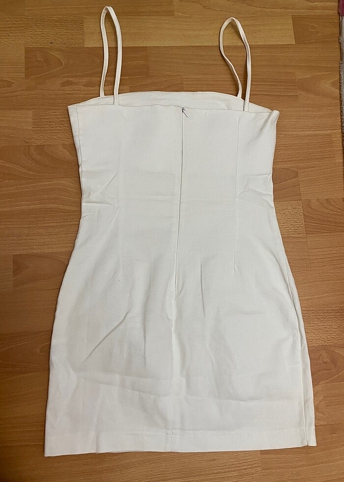 beyaz mini elbise - Görsel 2