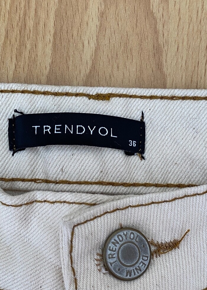 Ekru renk jean - Görsel 5