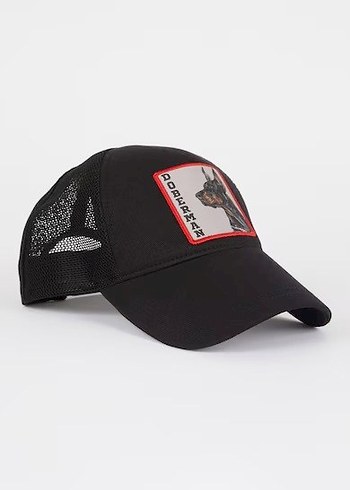 Siyah Doberman Fileli Erkek Şapka